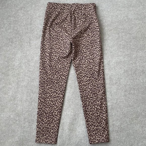 Ann Taylor Pants Womens Small Skinny Beige Burgundy Red Leopard Print Legging - Picture 10 of 12